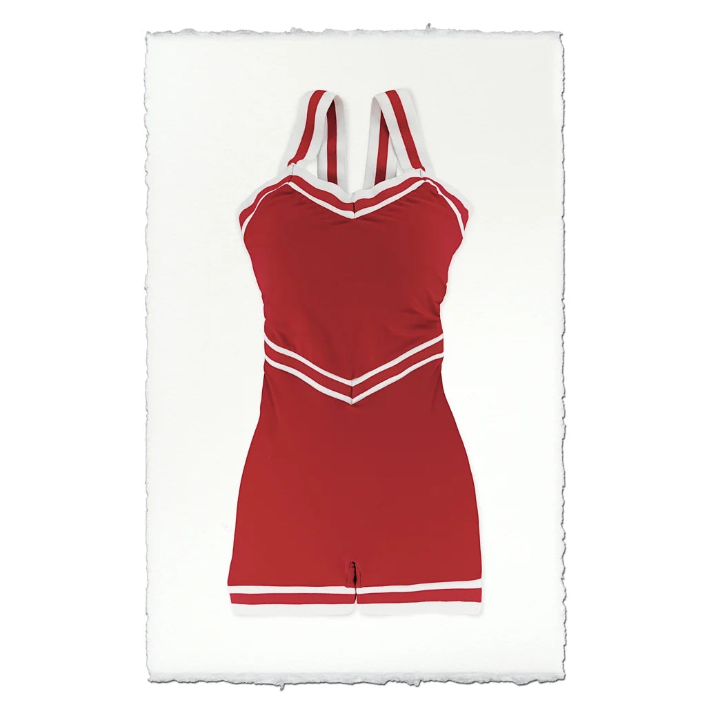 Solid Red Retro Bathing Suit - Eric & Eloise Collection