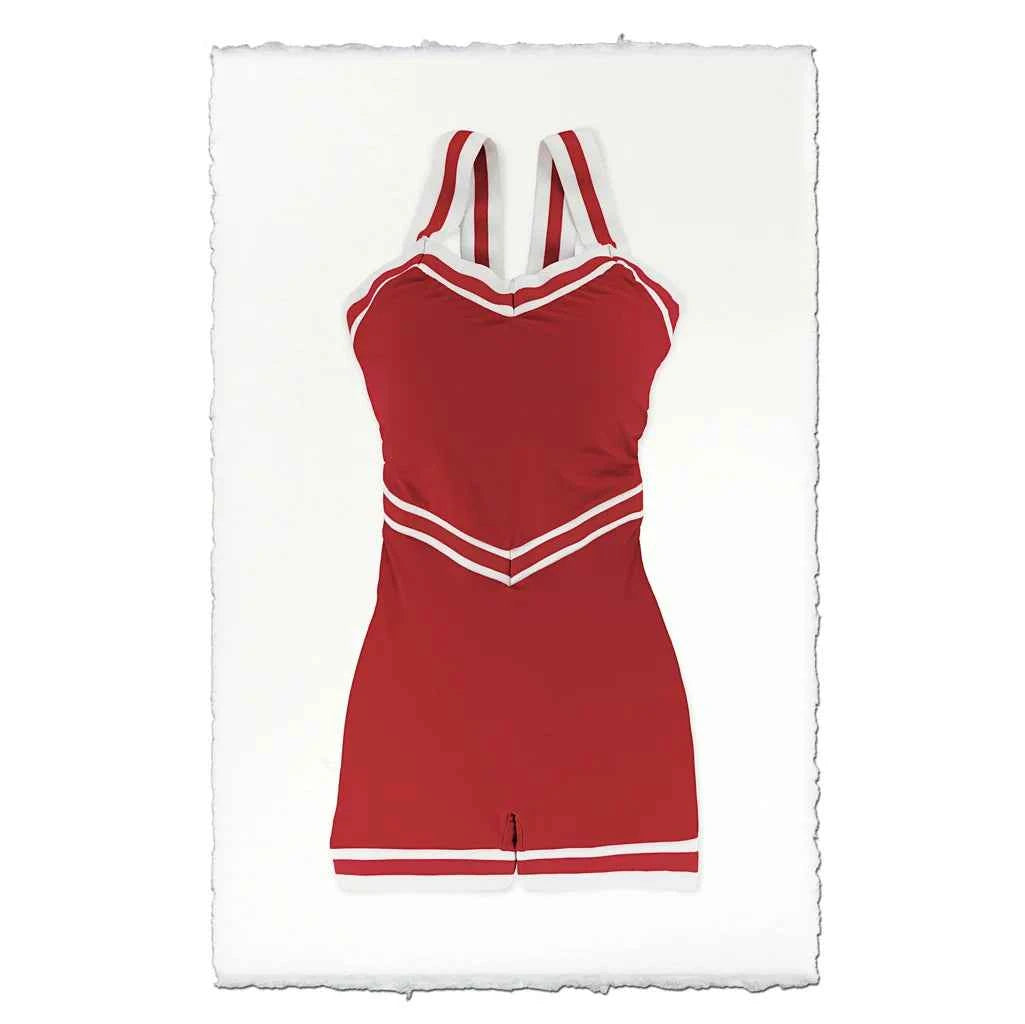 Solid Red Retro Bathing Suit Fine Art Print