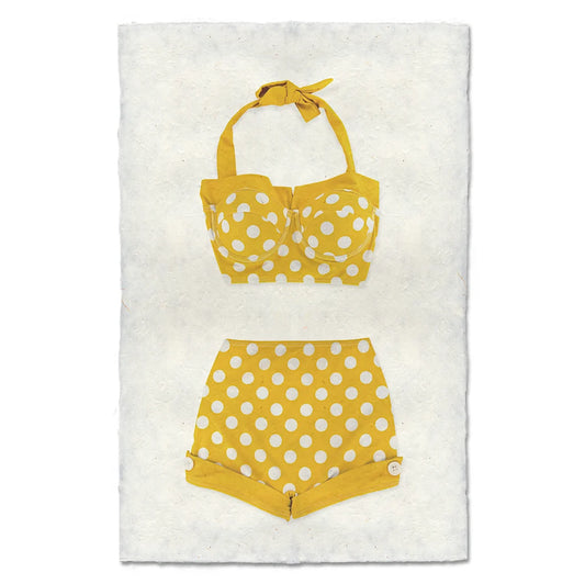 Yellow Polka Retro Bathing Suit - Eric & Eloise Collection
