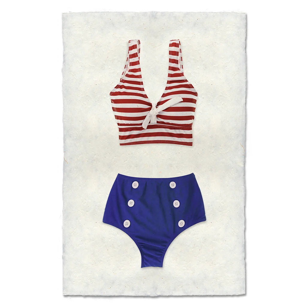 Red White & Blue Retro Bathing Suit - Eric & Eloise Collection