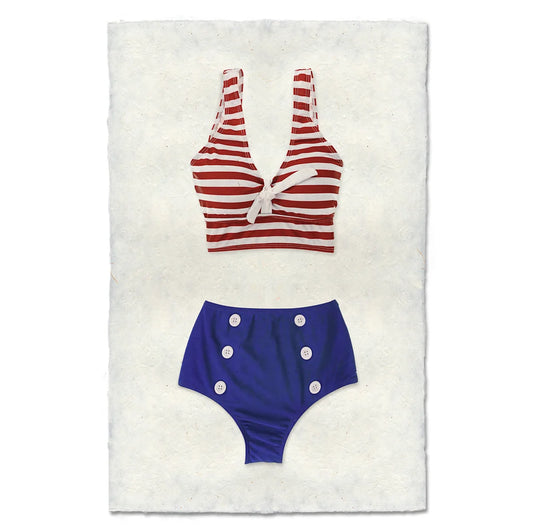 Red White & Blue Retro Bathing Suit - Eric & Eloise Collection