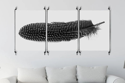 Leather & Steel Hanger (for trilogies) - Eric & Eloise Collection